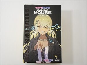 Packaging box for VSPO! Gear Gaming Mouse with an anime-style blonde girl on the front image.