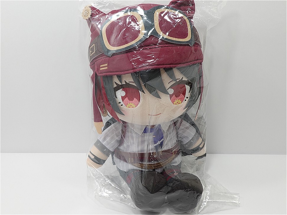 i-img972x729-17815094315473zk2sbv27002 - Vtuberグッズ買取専門店Vtrader Chibi plush figure wearing a red aviator helmet with goggles, sealed in a clear plastic bag.